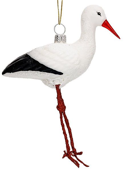 SIKORA Weihnachtsbaumkugel Storch Besondere Weihnachtskugel Glas Figur Anhä günstig online kaufen