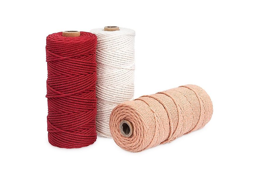 Navaris Makramee Garn 3er Set, Baumwolle, DIY Wandteppich/Traumfänger Nähga günstig online kaufen