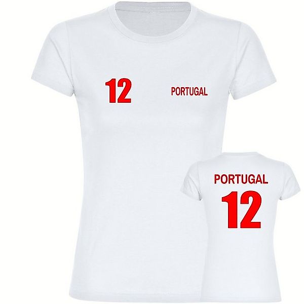 multifanshop T-Shirt Damen Portugal - Trikot Nummer 12 - Frauen günstig online kaufen