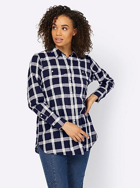 heine Klassische Bluse Karo-Bluse Langarm günstig online kaufen