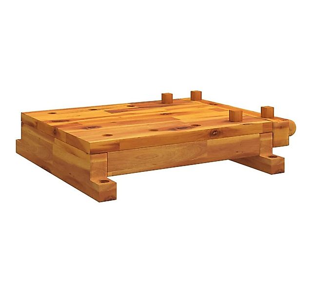 vidaXL Werkbank Werkbankplatte mit Schraubstock 52x44x9,5 cm Massivholz, (1 günstig online kaufen