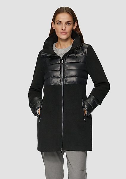 s.Oliver Wintermantel Outdoor-Mantel Mantel im Fabricmix mit hohem Stehkrag günstig online kaufen