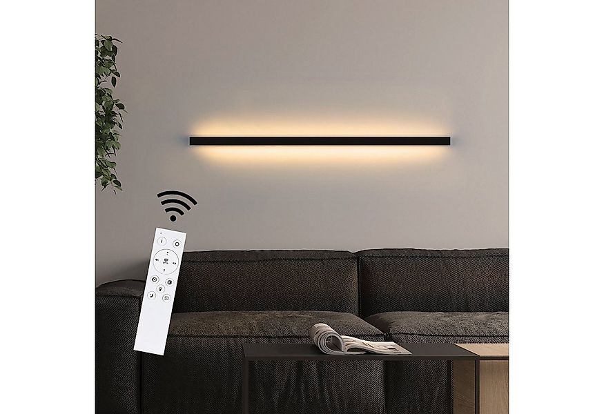 ZMH LED Wandleuchte Innen Schwarz 60/80/100CM Wandlampe 3000K Modern Flur S günstig online kaufen