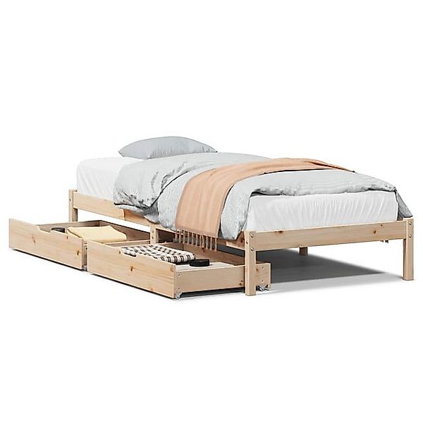 vidaXL Bett, Massivholzbett ohne Matratze 75x190 cm Kiefernholz günstig online kaufen