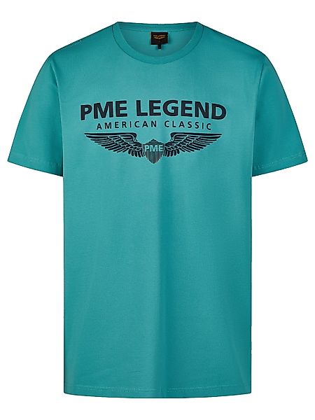 PME Legend Herren Rundhals T-Shirt R-NECK COTTON ELASTHAN LOGO - Regular Fi günstig online kaufen