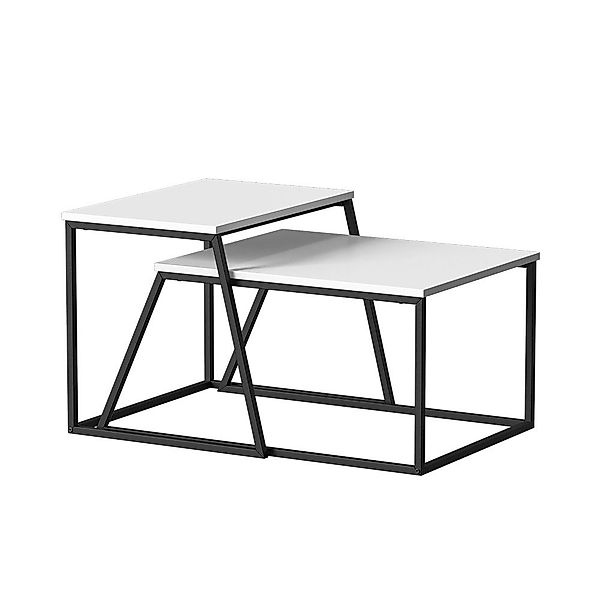 Vicco Couchtisch Myra, Weiß/Schwarz, 60 x günstig online kaufen