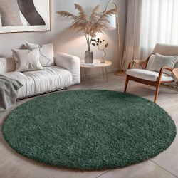 OTTO home Hochflor-Teppich "Banji" rund 37 mm Höhe Uni Farben, weich und fl günstig online kaufen