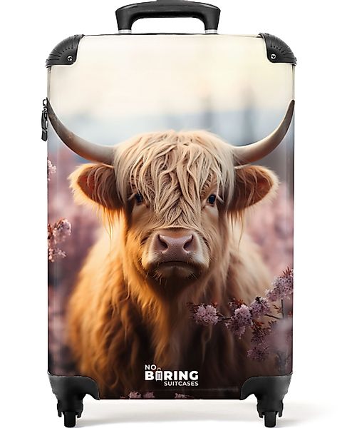 NoBoringSuitcases.com© Hartschalen-Trolley Schottischer Highlander mit rosa günstig online kaufen