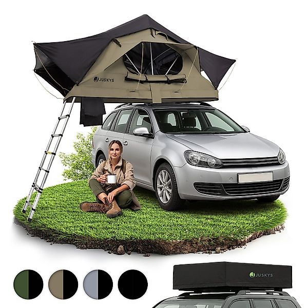 Juskys Dachzelt Lago, Wasserdicht, Teleskopleiter, 2 günstig online kaufen