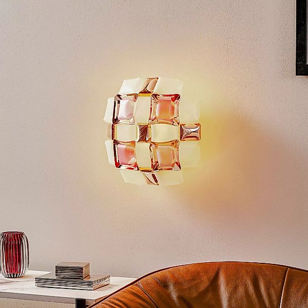 Slamp Mida Wandleuchte, 32x32 cm, rosé/weiß günstig online kaufen