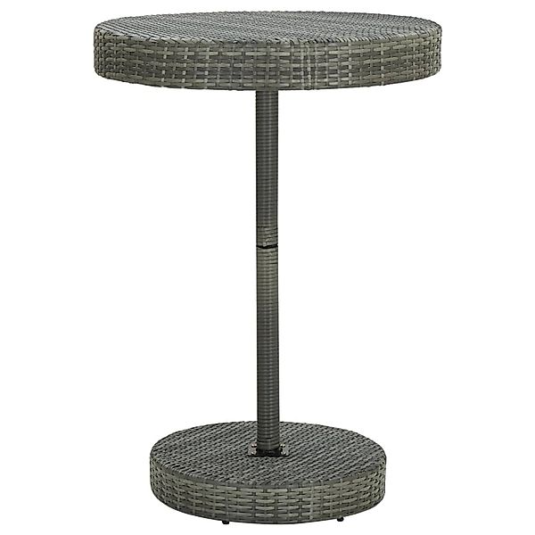 vidaXL Gartentisch Grau 75,5x106 cm Poly Rattan 45860 günstig online kaufen