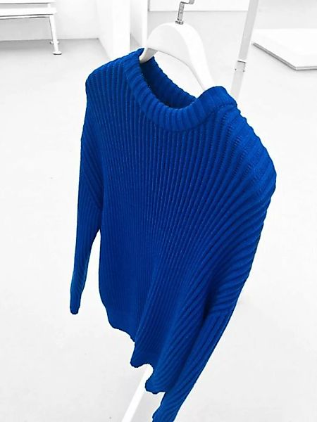 Abluka Sweatshirt OVERSIZED RIB KNIT SWEATER SAX BLUE günstig online kaufen