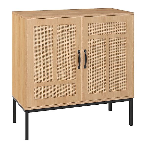 COSTWAY Sideboard, Küchenschrank Rattan mit verstellbarem günstig online kaufen