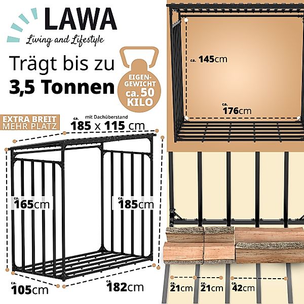LAWA Living and Lifestyle Kaminholzregal Metall günstig online kaufen