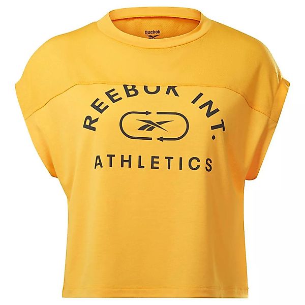 Reebok Workout Ready Supremium Logo Kurzärmeliges T-shirt 2XS Semi Solar Go günstig online kaufen