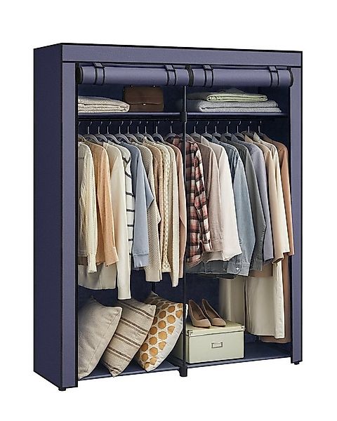 SONGMICS Stoffschrank mit Stangen zum Aufhängen, faltbar, 140 x 43 x 174 günstig online kaufen