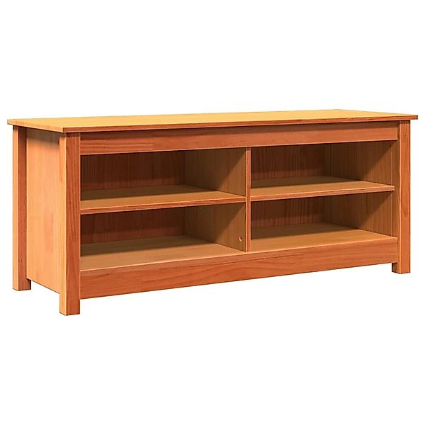vidaXL Schuhbank Wachsbraun 110 x 38 x 45,5 cm Massivholz Kiefer 869910 günstig online kaufen