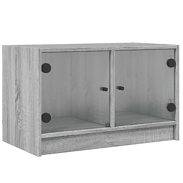 vidaXL TV-Schrank TV-Schrank mit Glastüren Grau günstig online kaufen