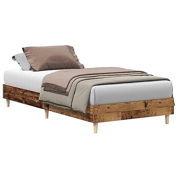 vidaXL Bett Bettgestell ohne Matratze Altholz-Optik 75x190cm Holzwerkstoff günstig online kaufen