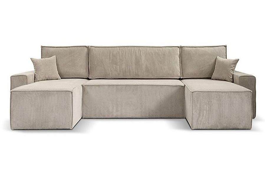 Beautysofa Ecksofa mit Bettkasten, im Cordstoff HEKTOR U, mit Schlaffunktio günstig online kaufen