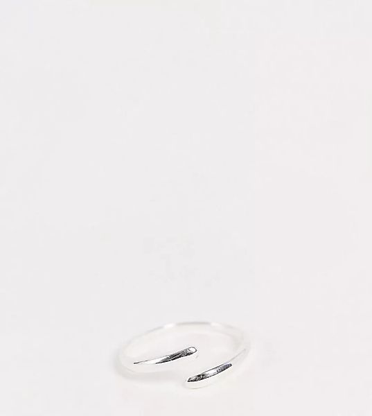 ASOS DESIGN Curve – Ring aus Sterlingsilber mit Wickeldesign günstig online kaufen