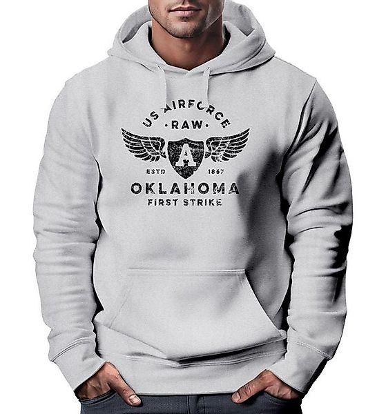 Hoodie Hoodie Herren Print US Airforce Oklahoma Aviator Kapuzen-Pullover Mä günstig online kaufen