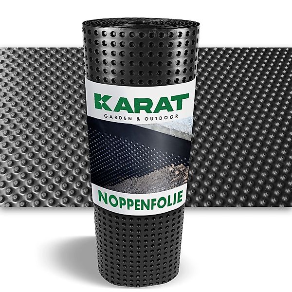 KARAT Noppenfolie Robuster Schutz für Garten und Bau Schwarz 50 x 1000 cm günstig online kaufen