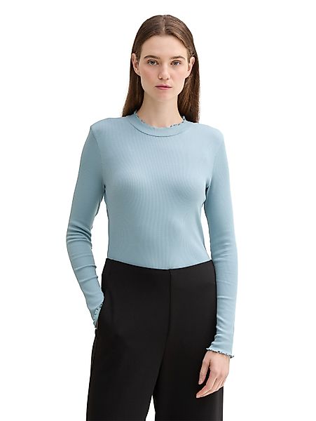 TOM TAILOR Denim Langarmshirt mit gewelltem günstig online kaufen