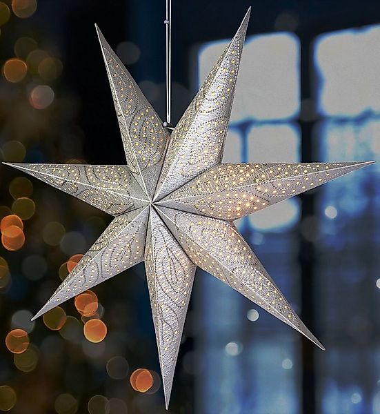 BRUBAKER Dekostern 60 cm Papier Weihnachtsstern zum Aufhängen - Fenster Adv günstig online kaufen