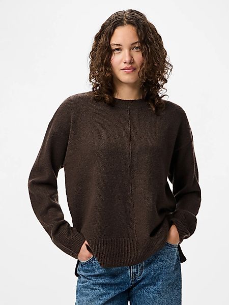 pieces Strickpullover "PCMALOU LS O-NECK CUTLINE KNIT NOOS BC" günstig online kaufen