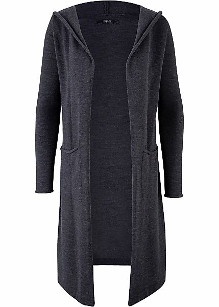 bonprix Longstrickjacke "Longstrickjacke mit Kapuze" lässige Passform, mit günstig online kaufen
