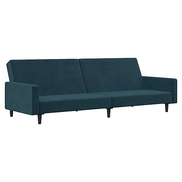 vidaXL Schlafsofa 2-Sitzer Blau Samt 375736 günstig online kaufen