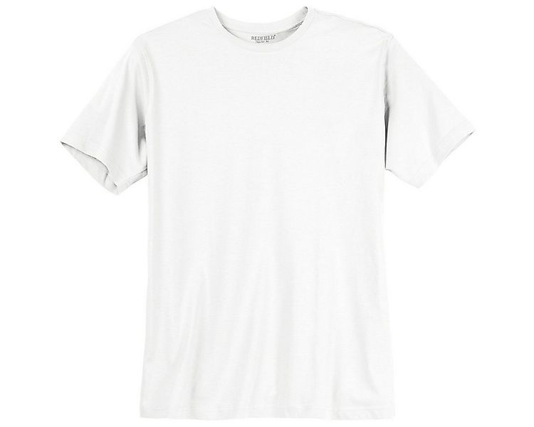 redfield Rundhalsshirt Redfield Basic T-Shirt weiß Übergröße günstig online kaufen