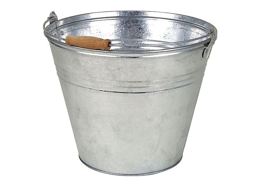 BURI Pflanzkübel Zinkeimer 10L mit Holzgriff Wassereimer Blecheimer Gartend günstig online kaufen