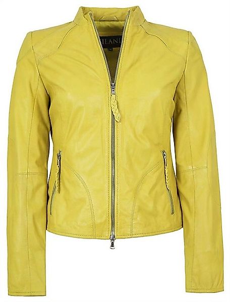 Jilani Lederjacke Niobe Jilani - Damen Lederjacke Lammnappa gelb günstig online kaufen