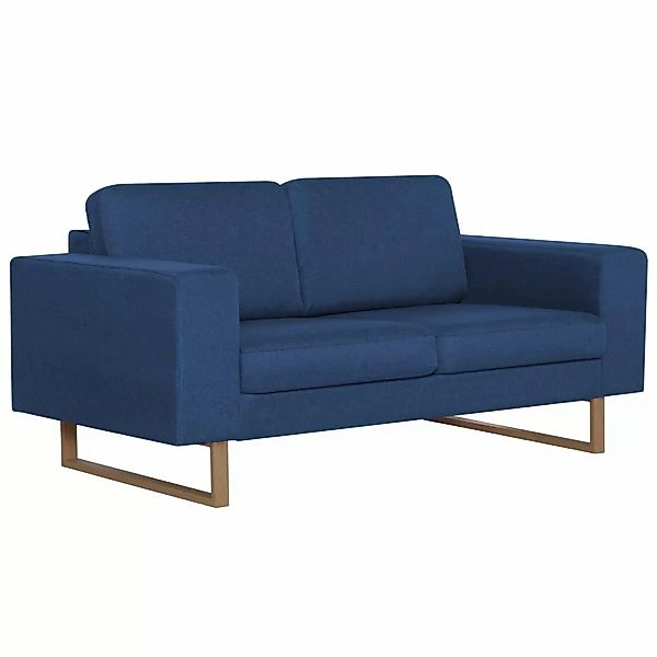 vidaXL Sofa 2-Sitzer-Sofa Stoff Blau Couch günstig online kaufen