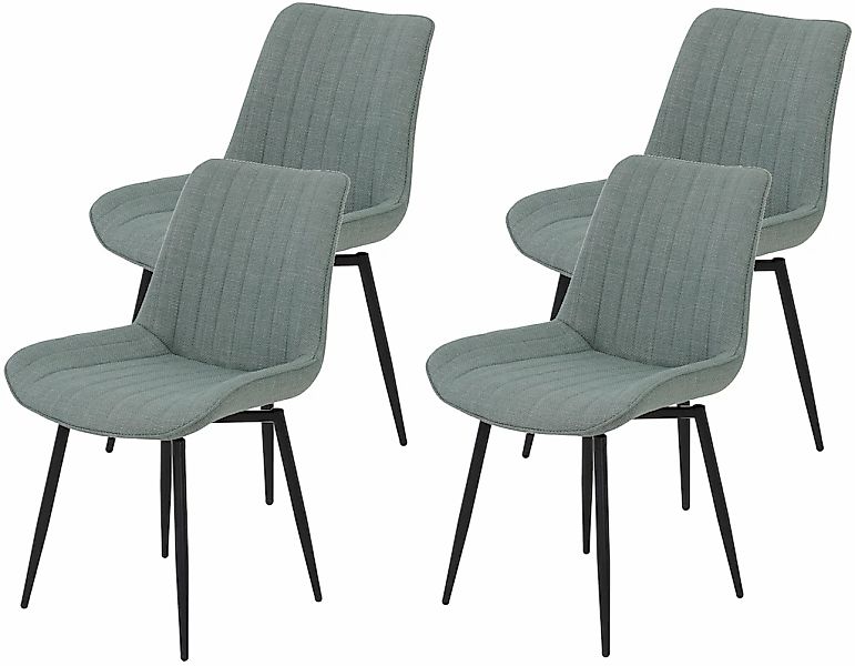 HELA Drehstuhl "Vierfußstuhl BERGEN", (Set), 4 St., Webstoff, Esszimmerstuh günstig online kaufen