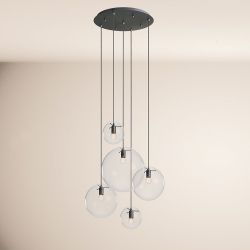 s.luce Pendelleuchte Orb 5-flammige Galerielampe Modular günstig online kaufen