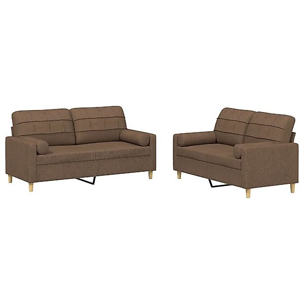 vidaXL Sofa 2-tlg. Sofagarnitur mit Kissen günstig online kaufen