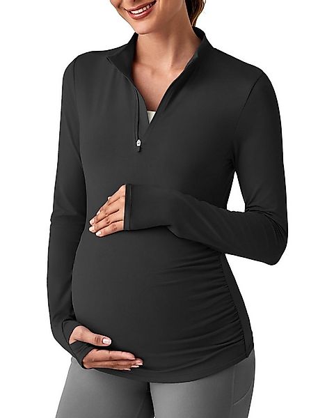 G4Free Umstandsshirt Damen Langarm Workout Oberteile für Schwangere Umstand günstig online kaufen