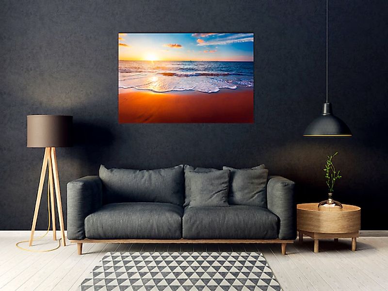 queence Acrylglasbild »Esko«, Strand-Meer-Spa-Spa Bilder-Schiffe-Meer Bilde günstig online kaufen