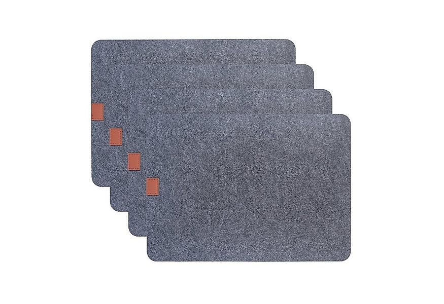 Neuetischkultur Platzset Platzset 4-teilig Filz eckig, (Set, 4-St., 4 Platz günstig online kaufen