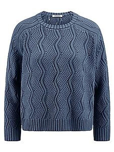 Rundhals-Pullover Peter Hahn blau günstig online kaufen