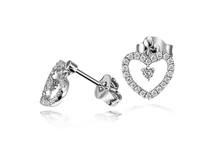 goldmaid Paar Ohrstecker 585 Weißgold Glänzend 46 Brillanten weiß günstig online kaufen