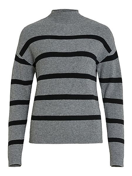 Vila Strickpullover Streifen Strickpullover Stehkragen VIRIL VIRIL MOCKNECK günstig online kaufen