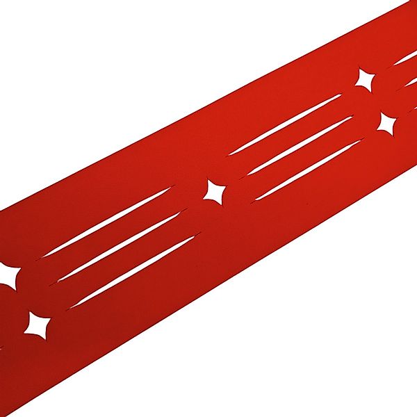 zaunzu Sichtschutz Dekor Starline mit Lasermuster für Doppelstabzaun Rot 2, günstig online kaufen