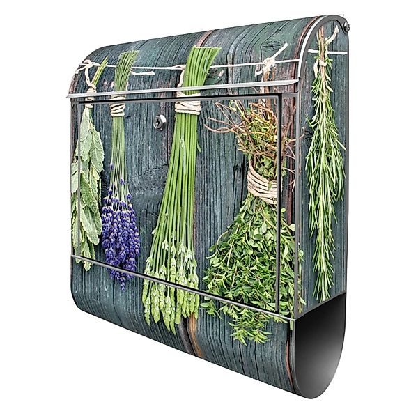 Banjado Design Briefkasten Silber Pulverbeschichtet 39x47x14cm 2 Schlüssel günstig online kaufen