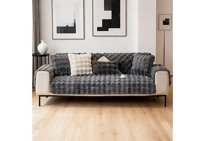 REDOM Sofahusse Plüsch-Sofabezug Sofadecke Couchschutz, waschbar für Sofa S günstig online kaufen