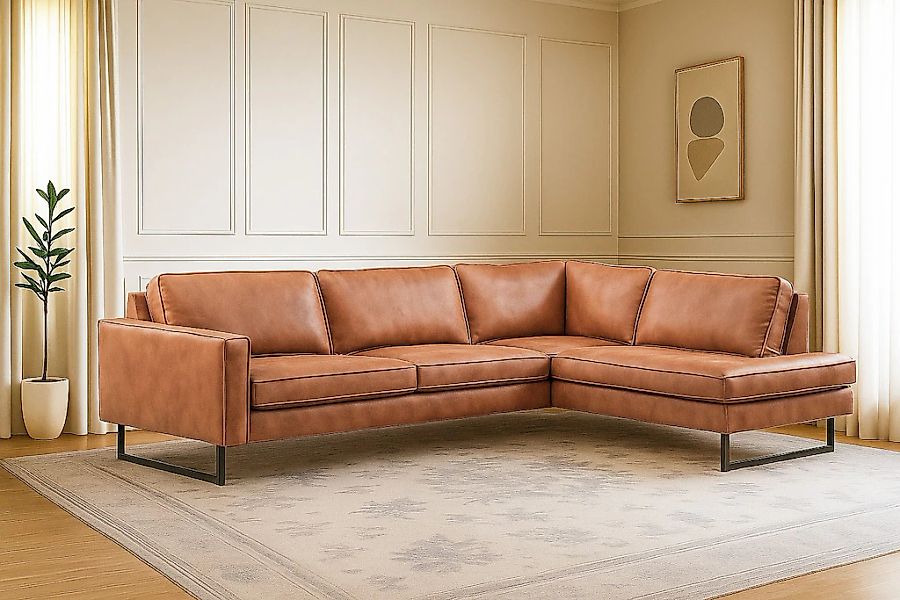 Home affaire Ecksofa "Pinto, 290 cm, Cord, Chenille, Lederoptik, Ottomane l günstig online kaufen