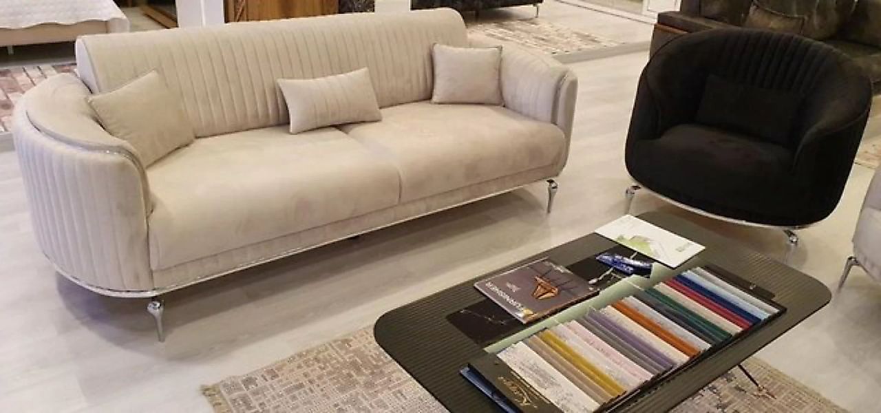 JVmoebel Sofa Designer Sofa Garnitur Sofa Couch Polster Set 3 1 Sitz Couche günstig online kaufen